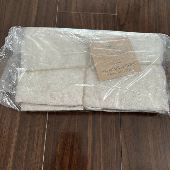 Levtex Home Washed Linen Standard Pillow Sham in Natural - Picture 2 of 3